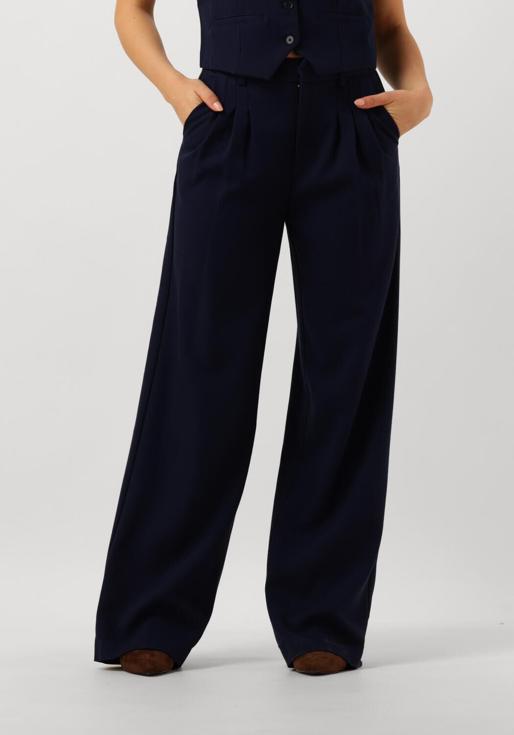 Notre-v Elegante Navy Blue Pantalon Blue Dames