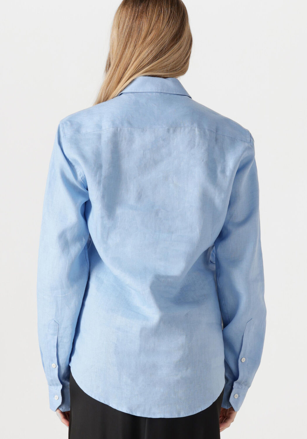RESORT FINEST Dames Blouses Shirt 100% Linen Lichtblauw