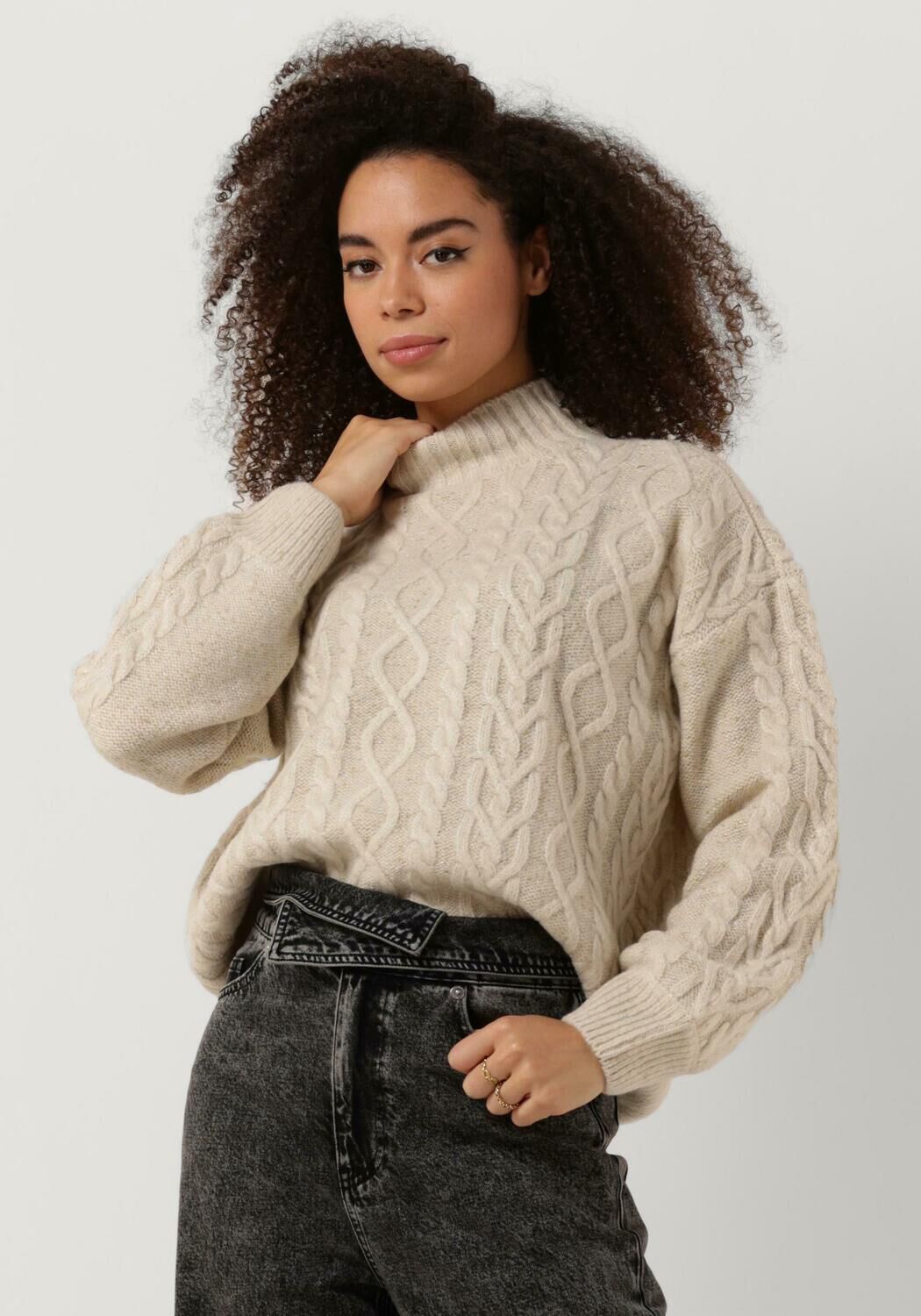 zand scotch soda trui knitted lurex wool blend pullover
