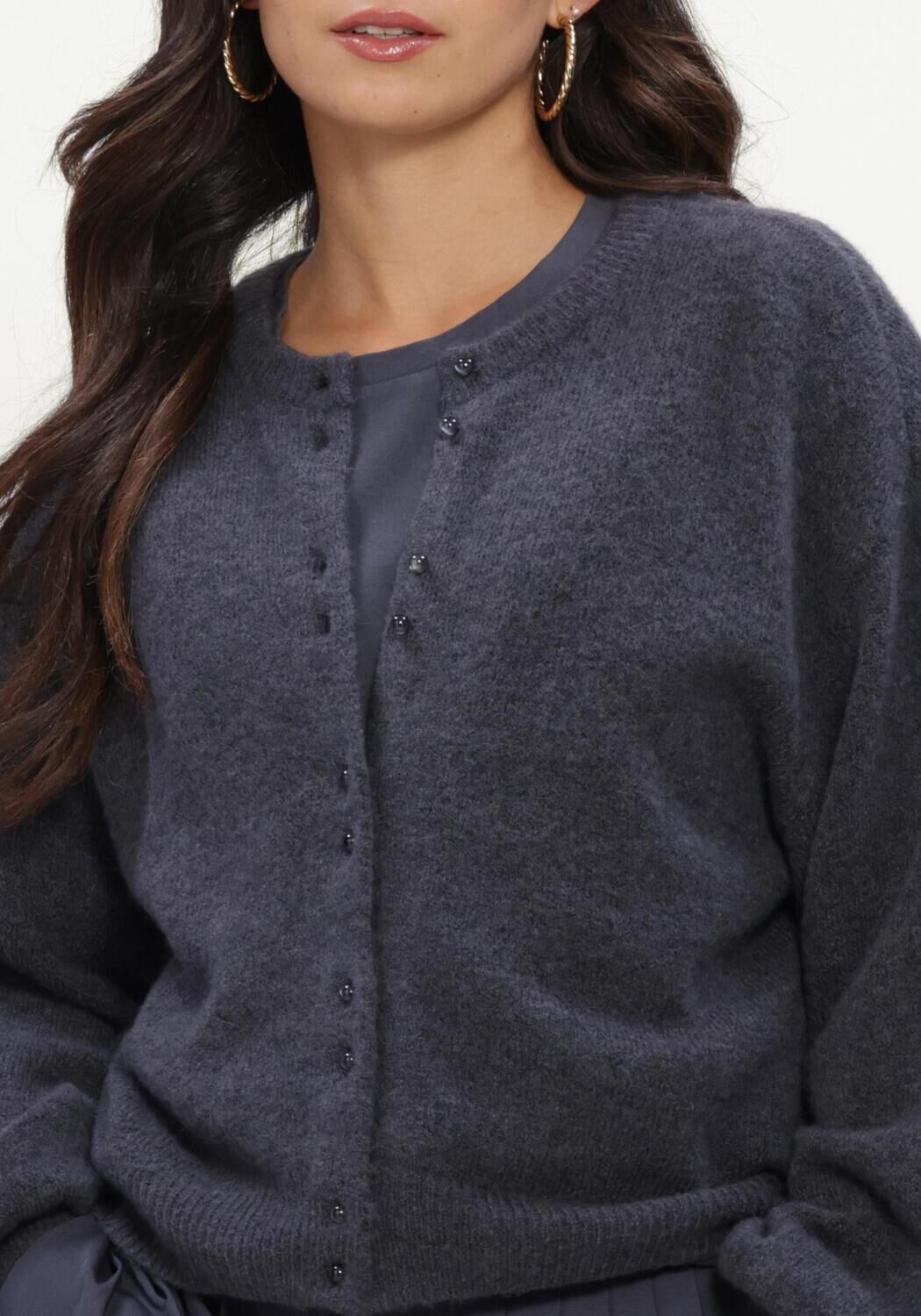Donkergrijze MSCH COPENHAGEN Vest MSCHBONDIE HOPE CARDIGAN - large
