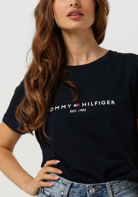 Donkerblauwe TOMMY HILFIGER T-shirt HERITAGE HILFIGER C-NK REG TEE - large