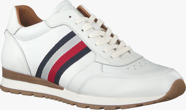 Witte TOMMY HILFIGER Lage sneakers LUXURY CORPORATE LTH RUNNER - large