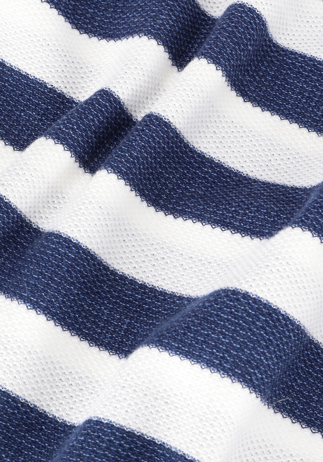 Blauwe SCOTCH & SODA T-shirt STRUCTURE STRIPED CREWNECK JERSEY T-SHIRT IN ORGANIC COTTON - large