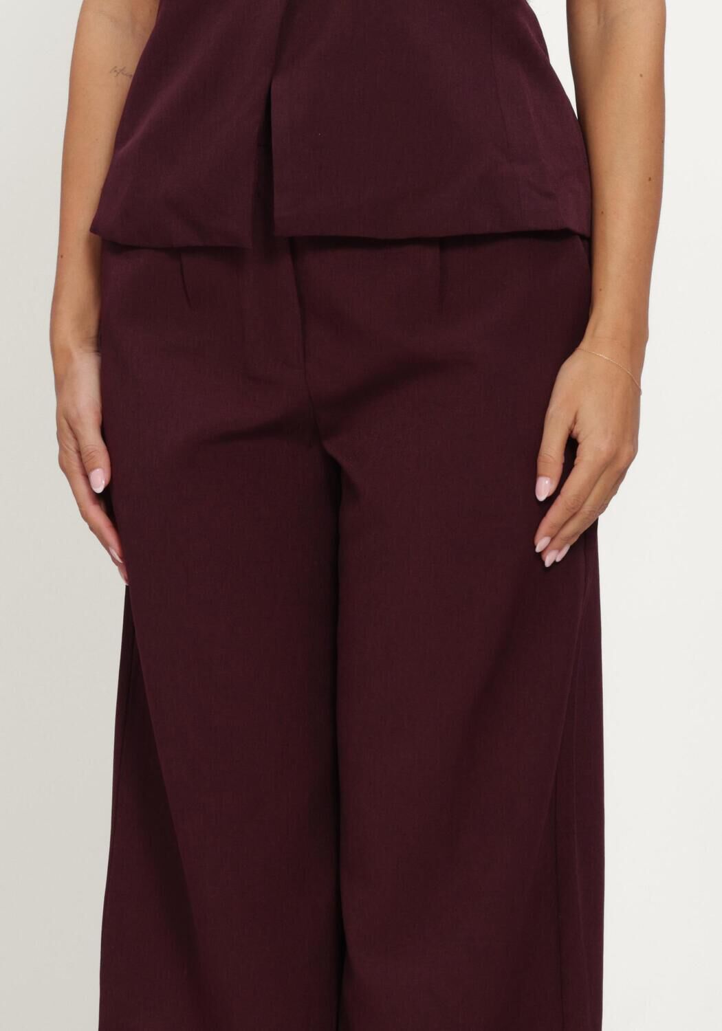Bordeaux YDENCE Wijde broek PANTS AGATHA - large