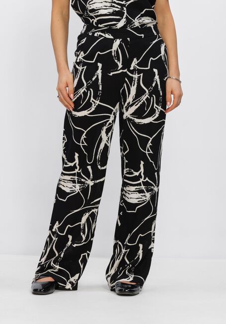 Zwarte OBJECT Wijde broek OBJSANNE ALINE WIDE PANT - large