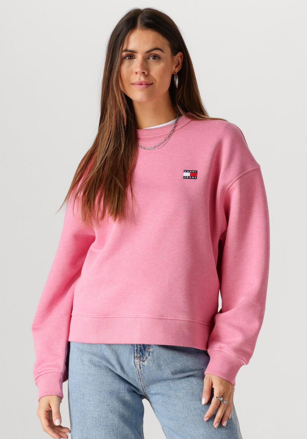 TOMMY JEANS Dames Truien & Vesten Tjw Bxy Badge Crew Roze