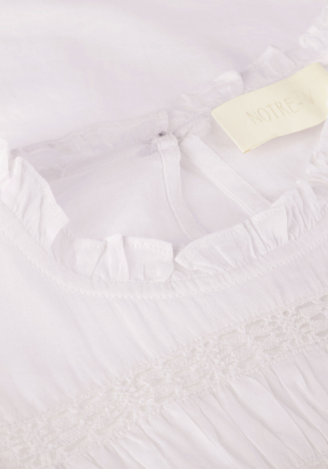 Witte NOTRE-V Blouses VOILE BLOUSE - large