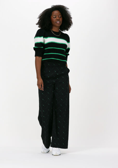 Zwarte GESTUZ Trui ALPHA SS STRIPED PULLOVER - large