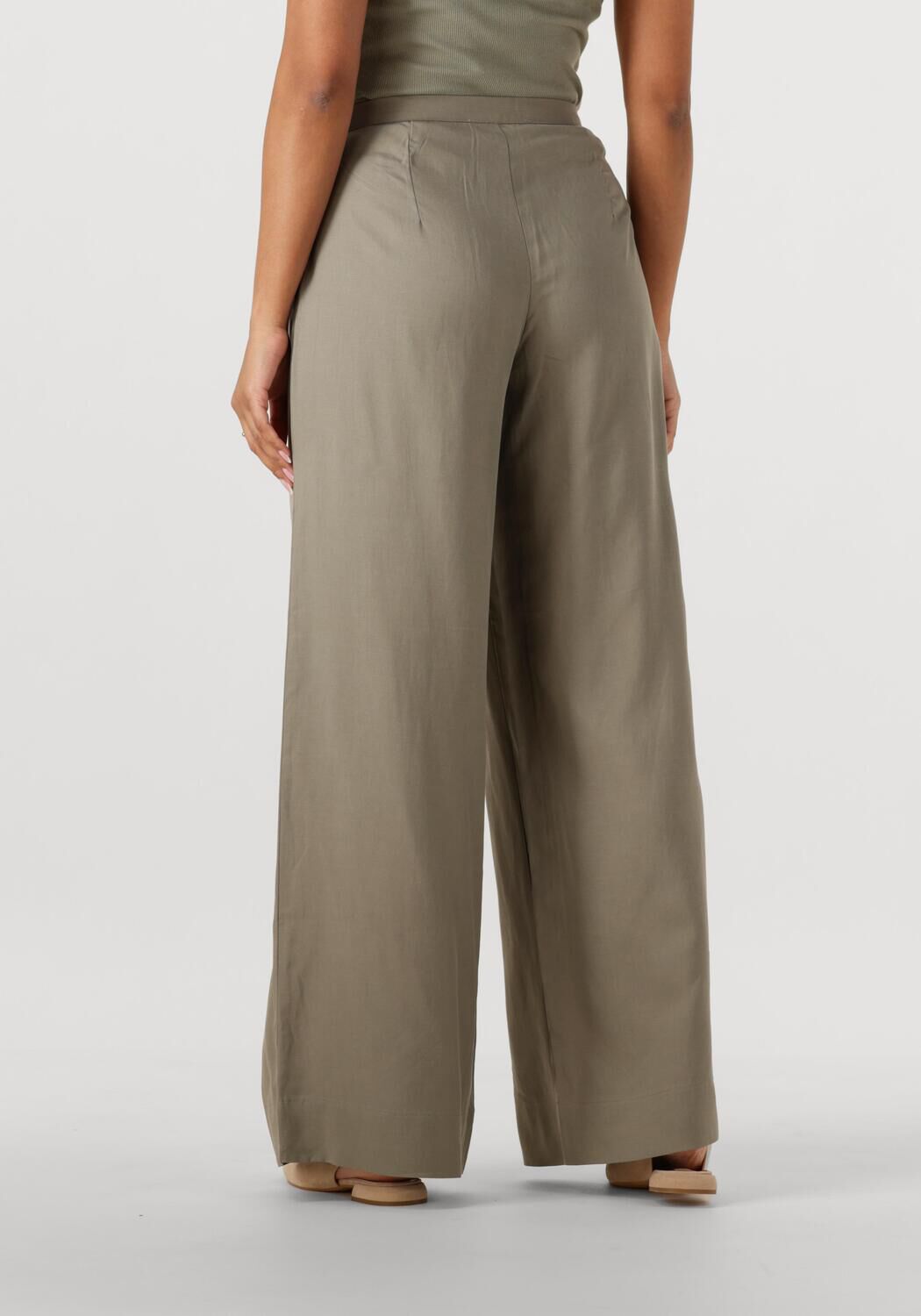 SELECTED FEMME Dames Broeken Slfnatuk Mw Wide Pleated Pant Beige