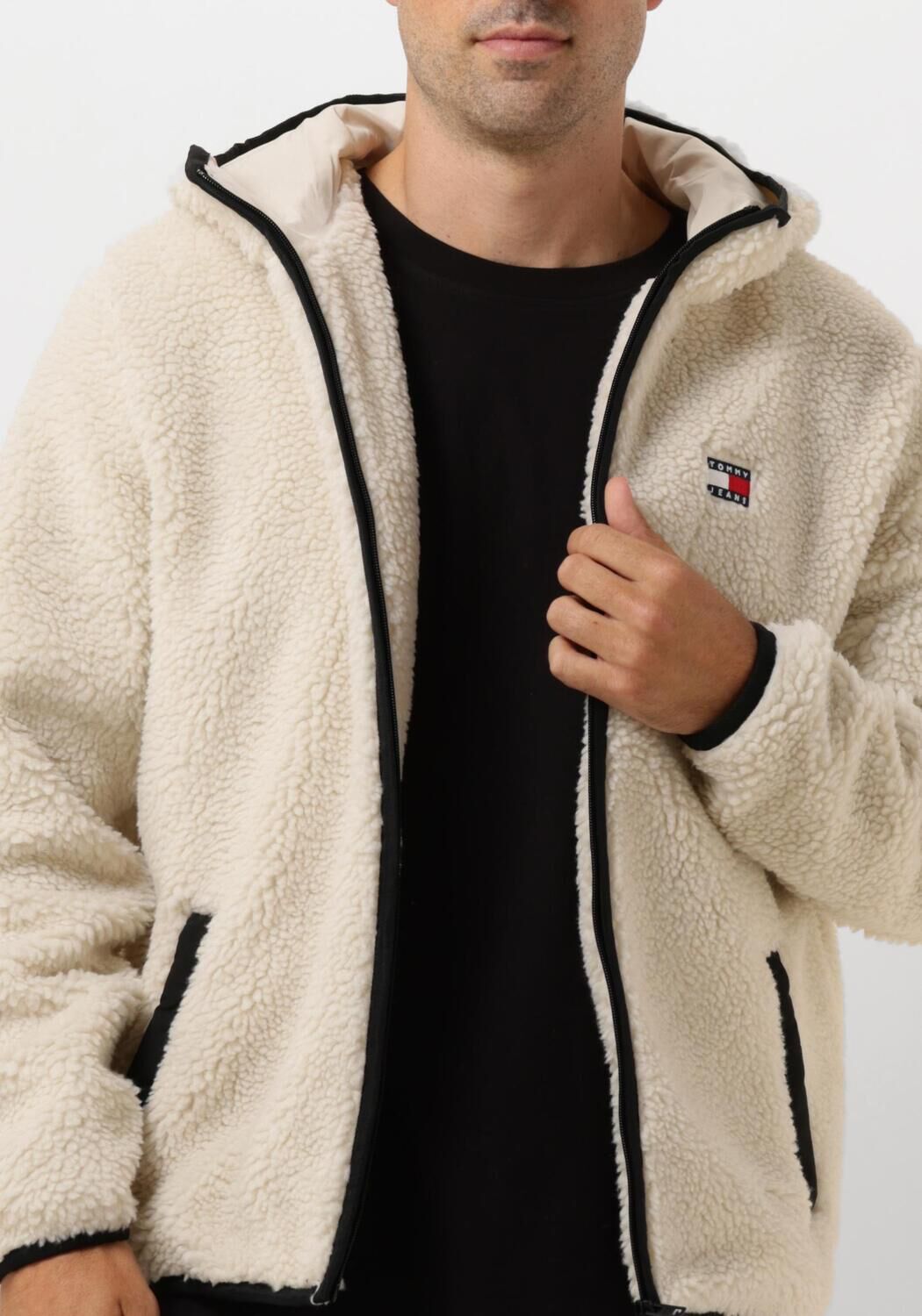 TOMMY JEANS Heren Truien & Vesten Tjm Reg Badge Teddy Beige