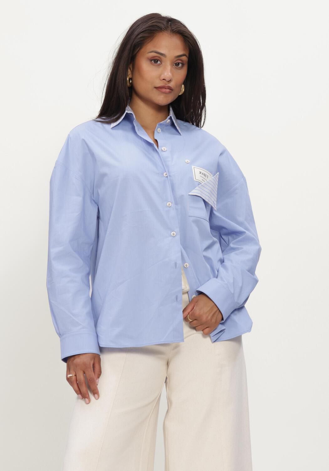 Lichtblauwe JOSH V Blouses ROMULO BLOUSE - large
