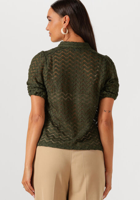 Donkergroene MINUS Blouses JEVA HALF SLEEVE BLOUSE - large