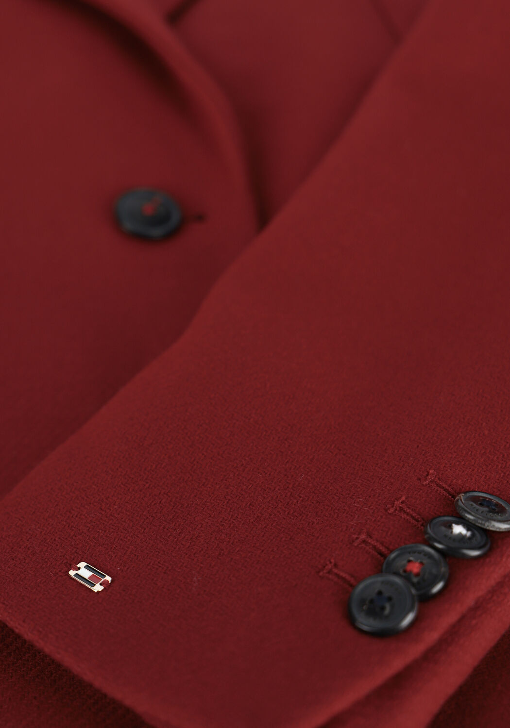 Rode TOMMY HILFIGER Mantel TH ESS WOOL BLEND CLASSIC COAT - large