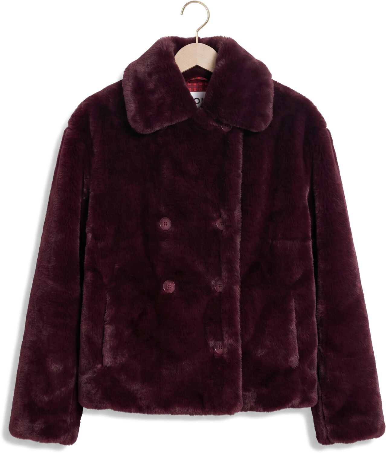 POM AMSTERDAM Dames Jassen Cleo Dark Plum Bordeaux