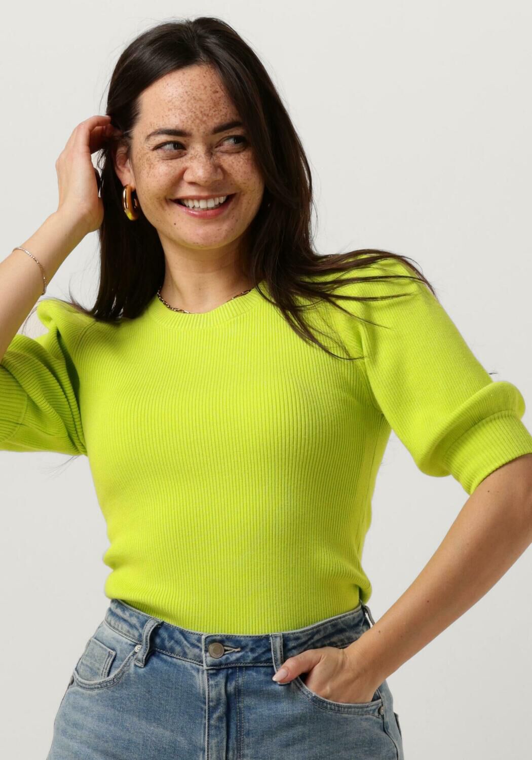 FABIENNE CHAPOT Dames Truien & Vesten Lillian Ss Pullover Lime