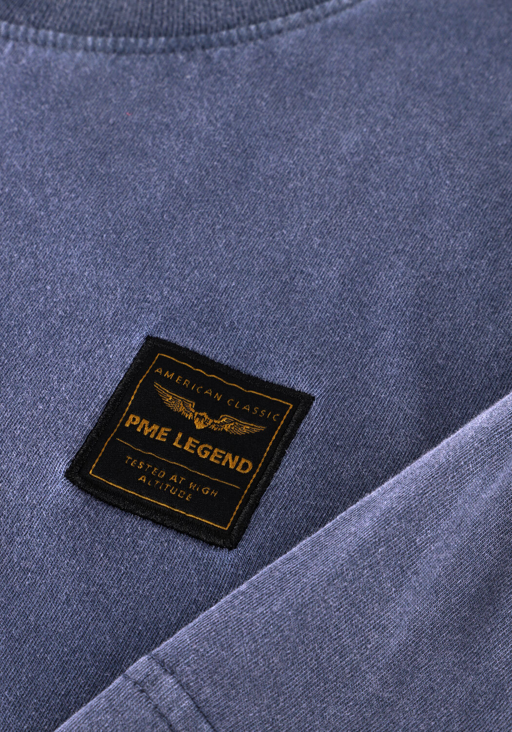 Blauwe PME LEGEND T-shirt ACID WASH + GARMENT DYE - large