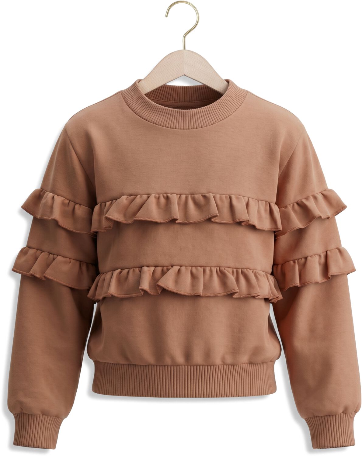 YOUR WISHES Meisjes Truien & Vesten Ruffle Sweater Bruin