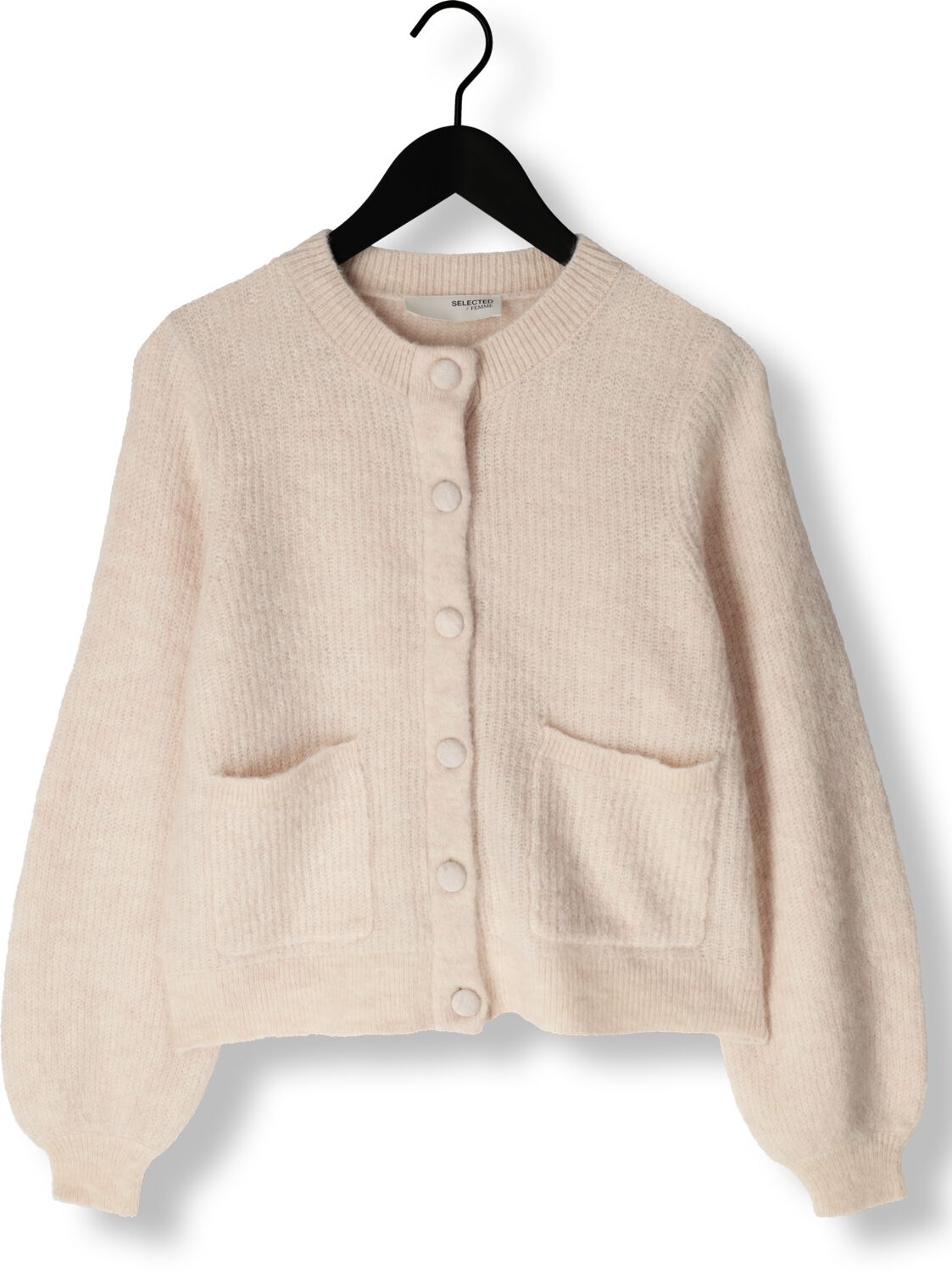 SELECTED FEMME Dames Truien & Vesten Slfsia Ras Ls Knit Pocket Beige
