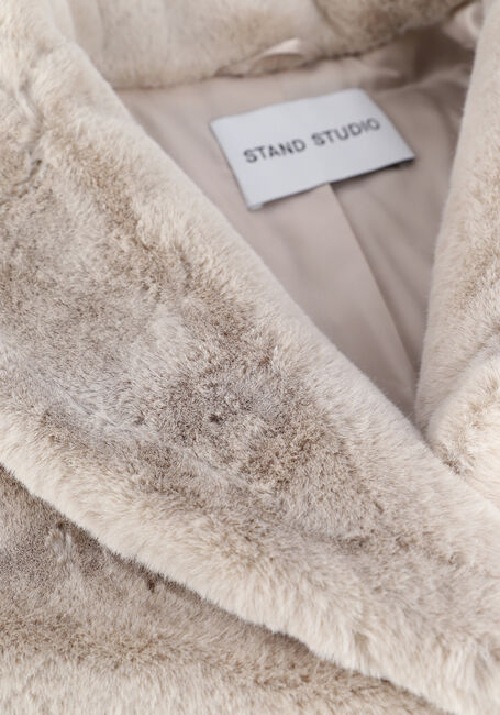 steen Bekwaam nerveus worden Ecru STAND STUDIO Faux fur jas MARIA COAT SOFT | Omoda