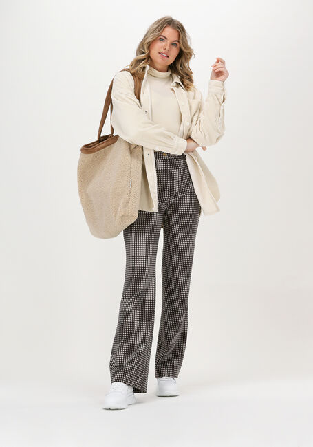 Bruine VANILIA Flared broek FLARE PIED - large