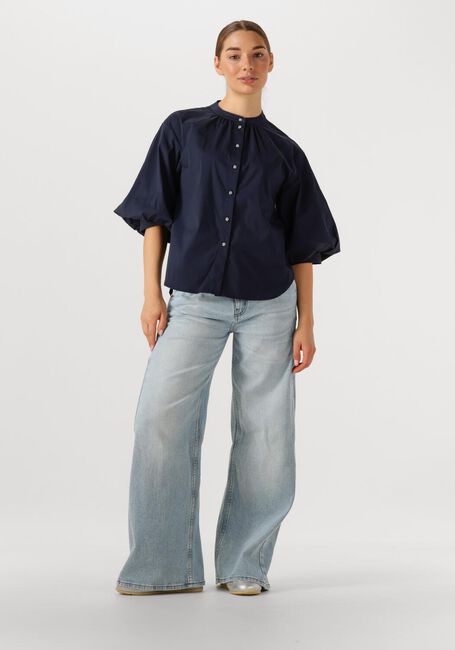 Blauwe SUMMUM Blouses BLOUSE COTTON STRETCH - large