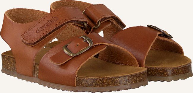 Cognac DEVELAB Platte sandalen 48147 Cognac DEVELAB Platte sandalen 48147 - large