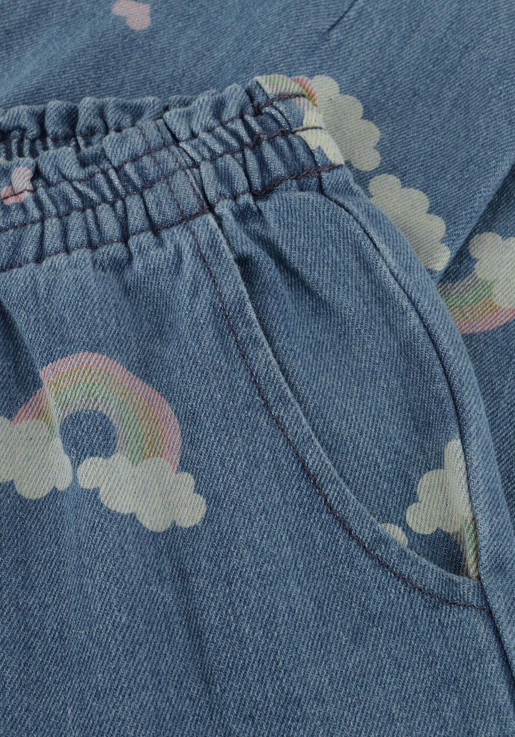 Blauwe KONGES SLOJD Slim fit jeans MAGOT FRILL PANTS GOTS - large