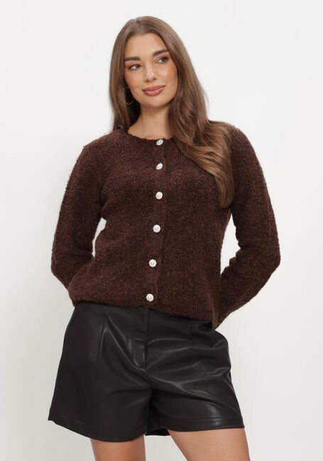 Bruine Y.A.S. Trui YASPLYRA LS KNIT CARDIGAN - large