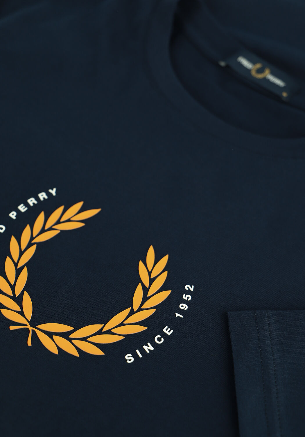 Donkerblauwe FRED PERRY T-shirt LAUREL WREATH T-SHIRT - large