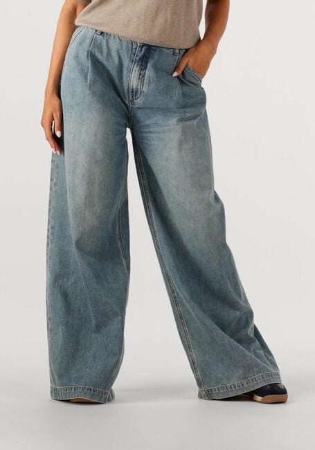 Donkerblauwe SUMMUM Wide jeans WIDE LEG JEANS VINTAGE COTON TWILL - large