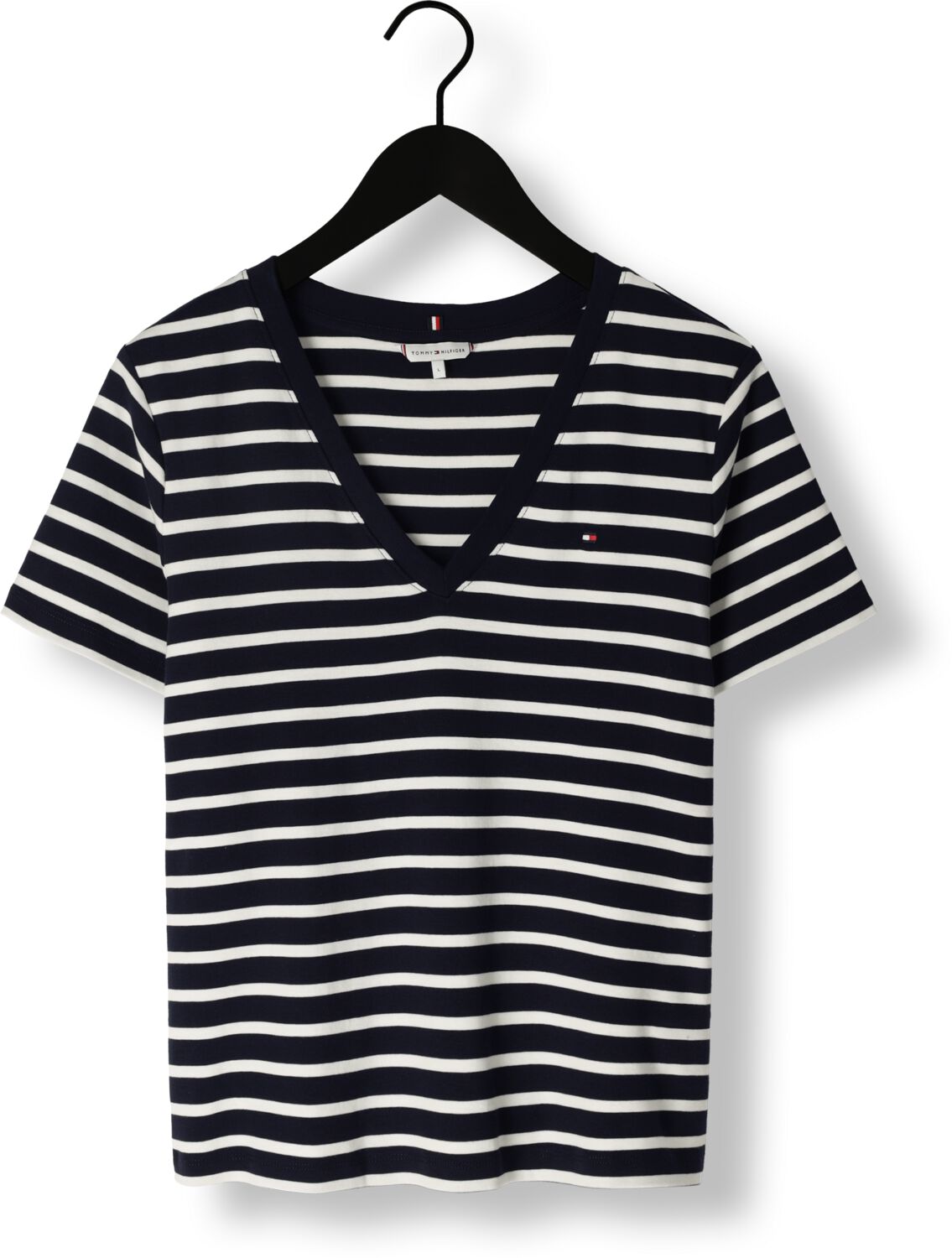 TOMMY HILFIGER Dames Tops & T-shirts New Slim Cody V-neck Ss Donkerblauw