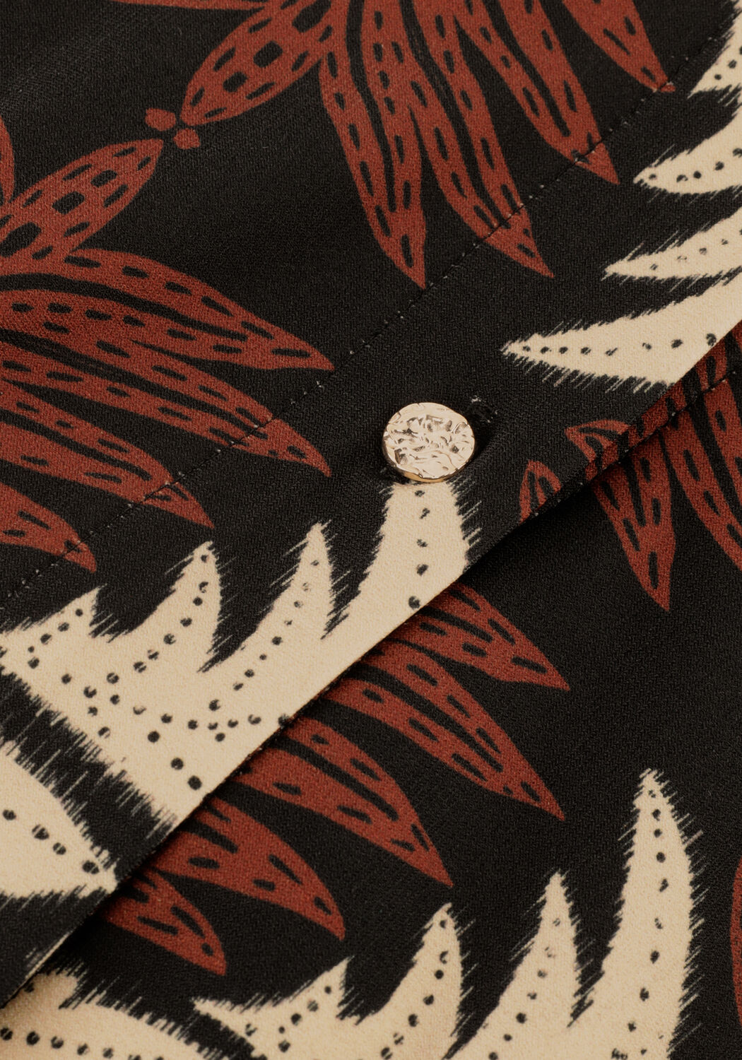 Bruine VANILIA Blouses PALM BOW BLOUSE - large