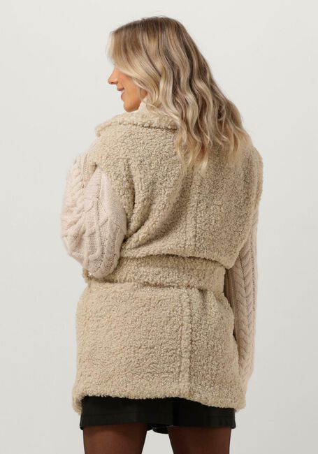 Beige NOTRE-V Gilet BELTED TEDDY GILET - large
