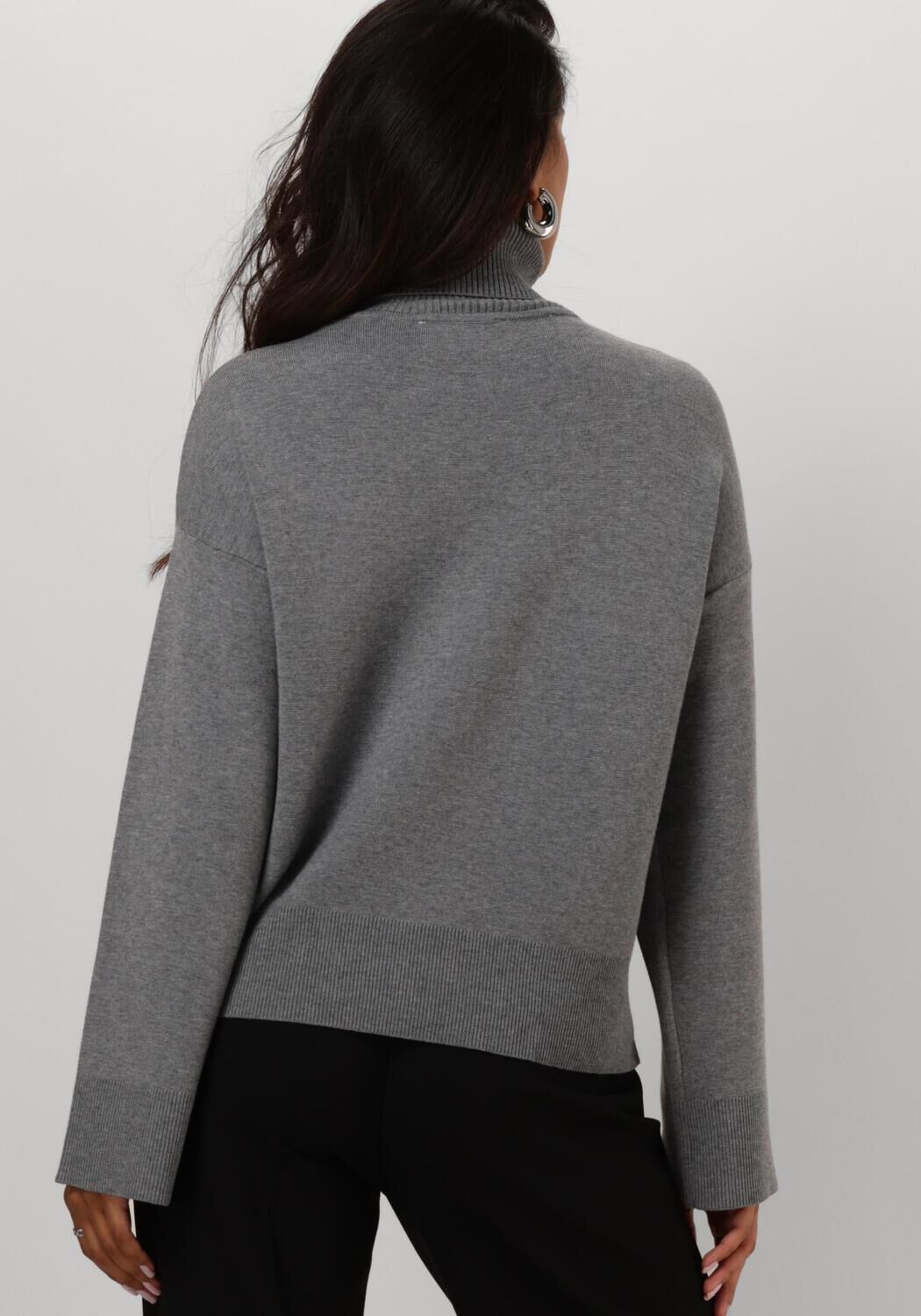 SELECTED FEMME Dames Truien & Vesten Slfkamma Ls Knit Roll Neck Grijs