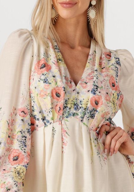 Creme NEO NOIR Maxi jurk SILFI FLOWER PRINT DRESS - large