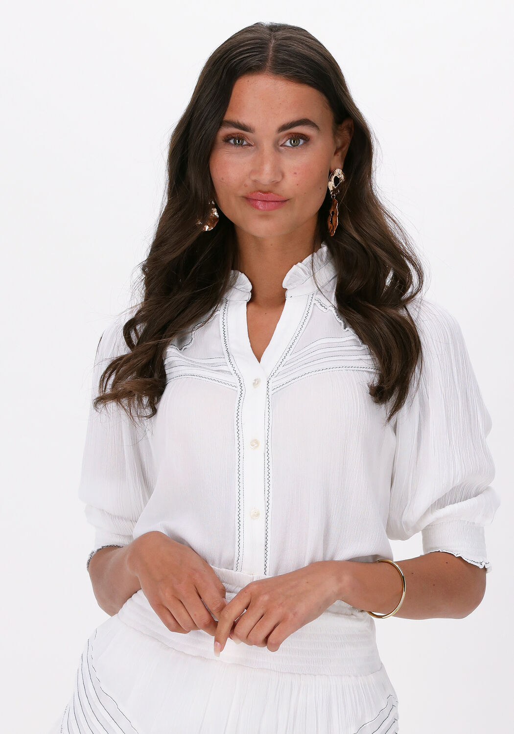 Neo noir blouse wit shop