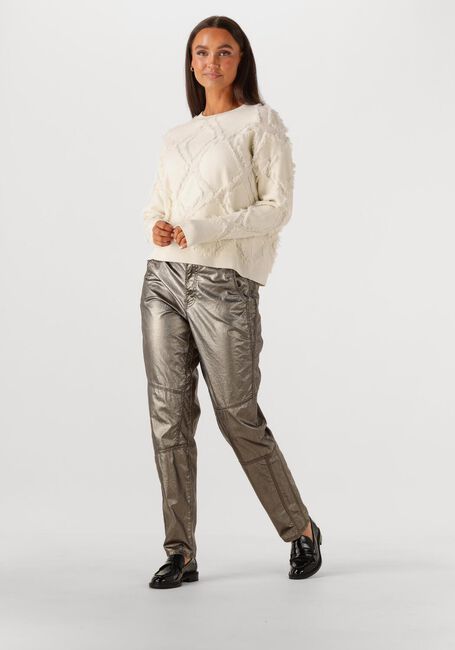 Ecru SUMMUM Trui SWEATER COMFY VISCOSE BLEND KNIT - large