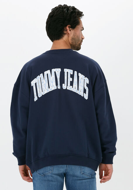 Donkerblauwe TOMMY JEANS Sweater TJM COLLEGIATE CREW - large