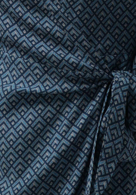 Blauwe COLOURFUL REBEL Midi jurk LEA SMALL GEO WRAP MIDI DRESS - large