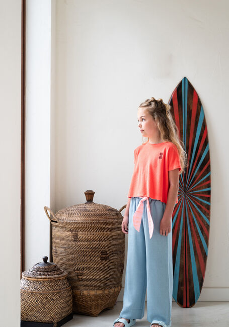 Lichtblauwe PETIT BLUSH Pantalon WIDE LEG PANTS - large