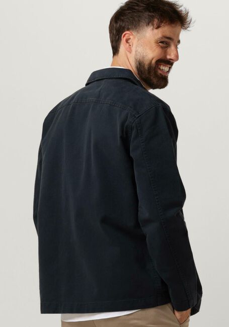 Donkerblauwe SELECTED HOMME Overshirt SLHLOOSETONY-TWILL OVERSHIRT W NOOS - large