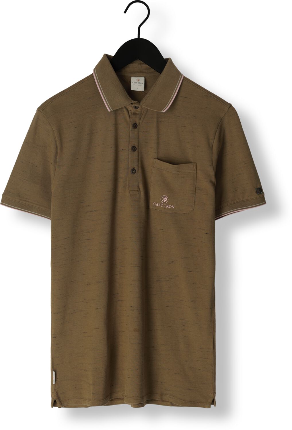 CAST IRON Heren Polo's & T-shirts Short Sleeve Polo Injected Cotton Pique Groen