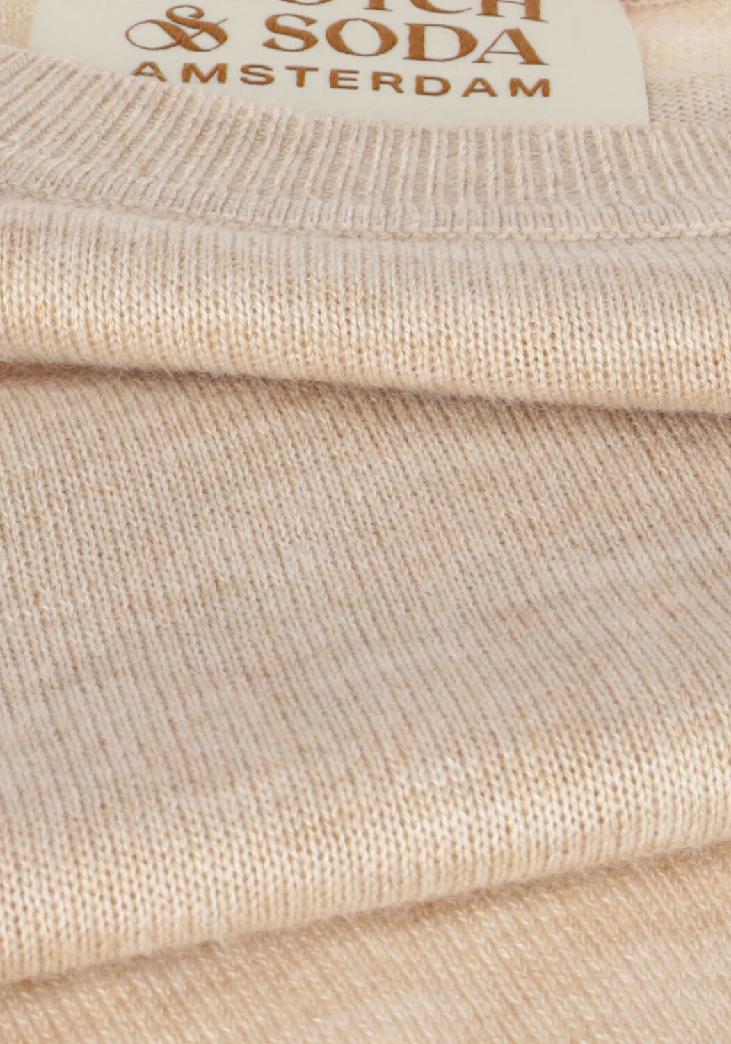 Beige SCOTCH & SODA T-shirt SHORT SLEEVED CREW NECK PULLOVER - large