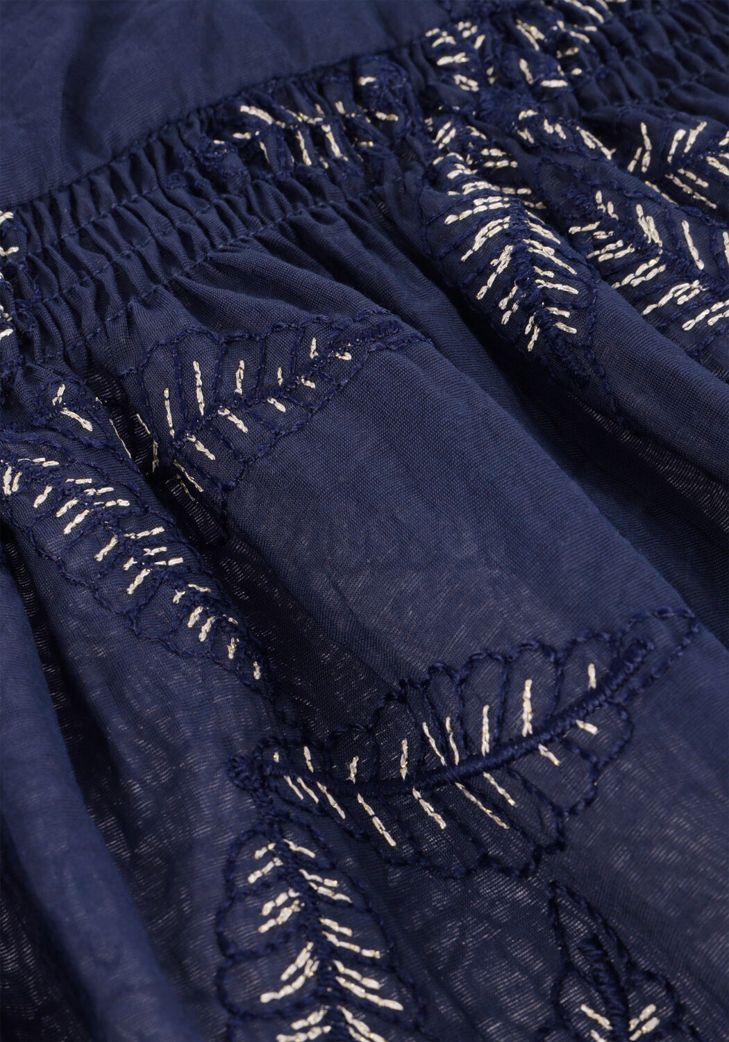 Donkerblauwe NUKUS Blouses JENNA BLOUSE EMBROIDERY - large