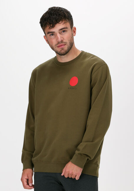 Groene EDWIN Sweater JAPANESE SUN SWEAT - large