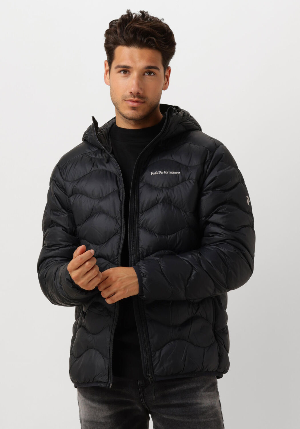 PEAK PERFORMANCE Heren Jassen M Helium Down Hood Jacket Zwart
