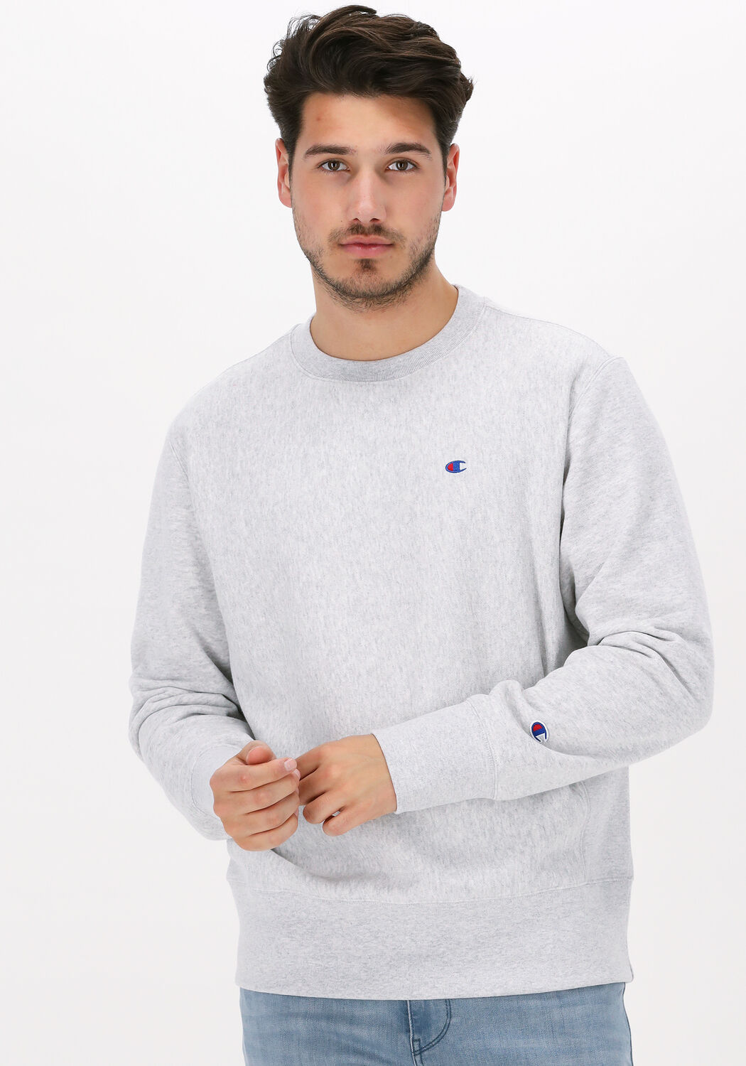 grijze champion sweater crewneck sweatshirt