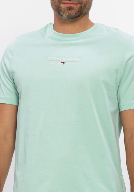 Mint TOMMY HILFIGER T-shirt BRAND LOVE LOCKUP TEE - large