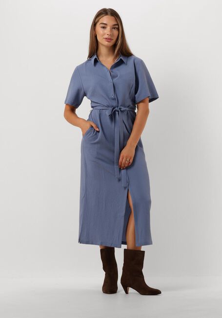 Blauwe ANOTHER LABEL Midi jurk SANGO DRESS S/S - large