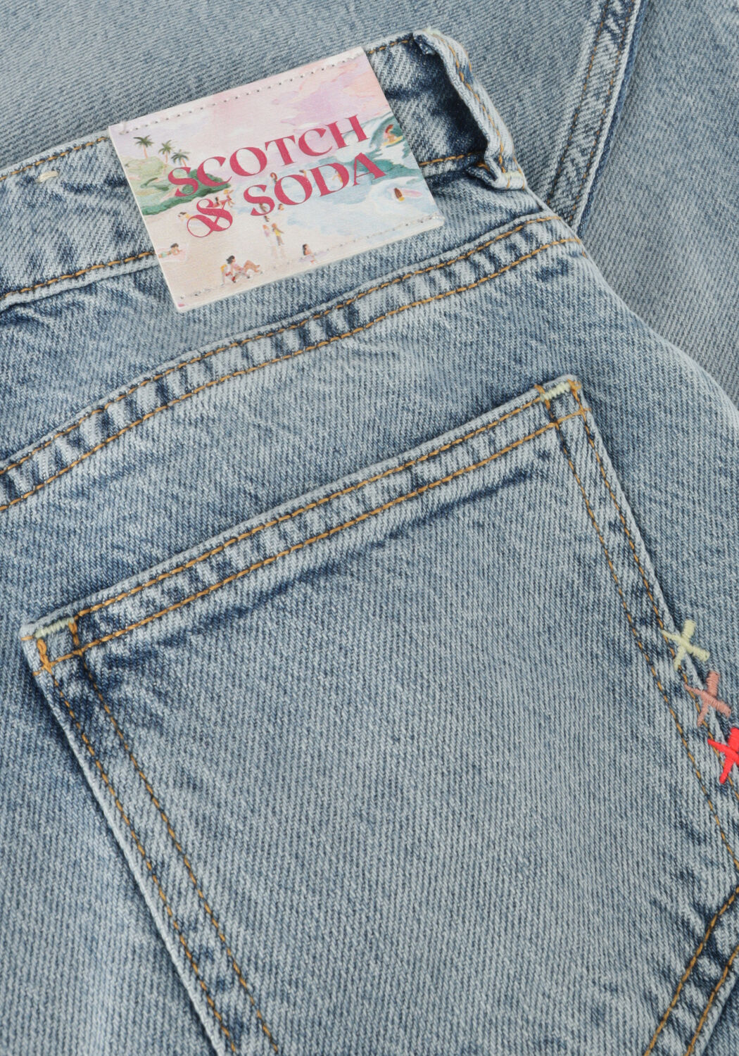 Blauwe SCOTCH & SODA Mom jeans THE TIDE HIGH-RISE BALLOON JEANS - large